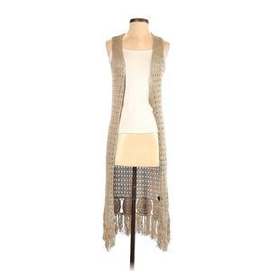 Cliché | Women's tan crochet cardigan size M